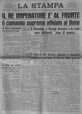 La Stampa 12 giugno 1940