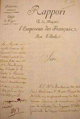 Autografo di Napoleone