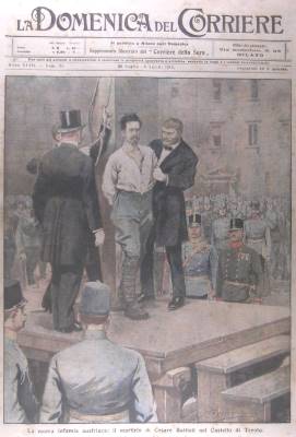 Il martirio di Cesare Battisti (30 luglio 1916)