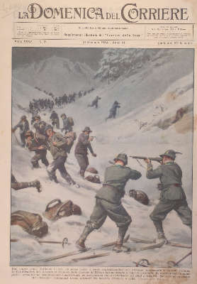 Guardie di Finanza contro contrabbandieri(La Domenica del Corriere, 21 gennaio 1934)