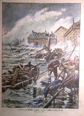 Onda anomala in Norvegia (La Domenica del Corriere, 29 gennaio 1905)