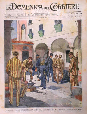 La soppressione delle catene nelle carceri(La Domenica del Corriere, 5 ottobre 1902)