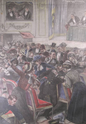 Una scenata delle “suffraghesse” a Londra (La Tribuna illustrata, 1 luglio 1906)