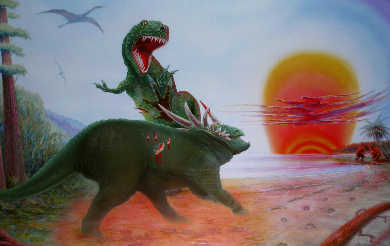 L'ultimo giorno del Cretaceo (Tavola del Prof. Roberto Aldrovandi)