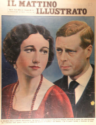 Wally Simpson e il Re Edoardo VIII (Il Mattino illustrato, 21 dicembre 1936)